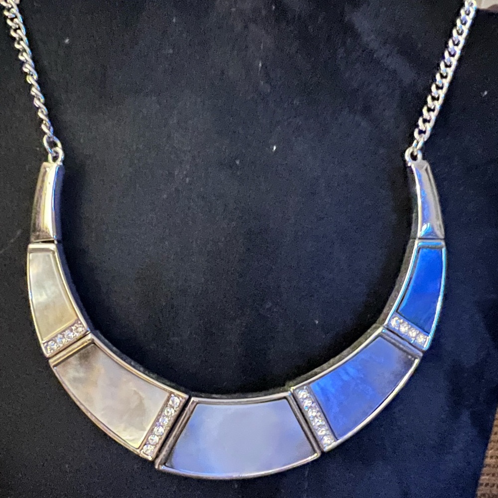 WHBM abalone hinged necklace